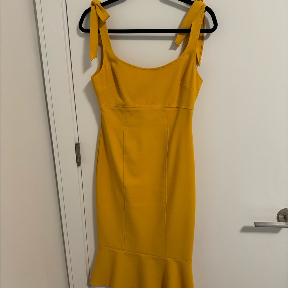 Marigold likely midi cocktail dress
